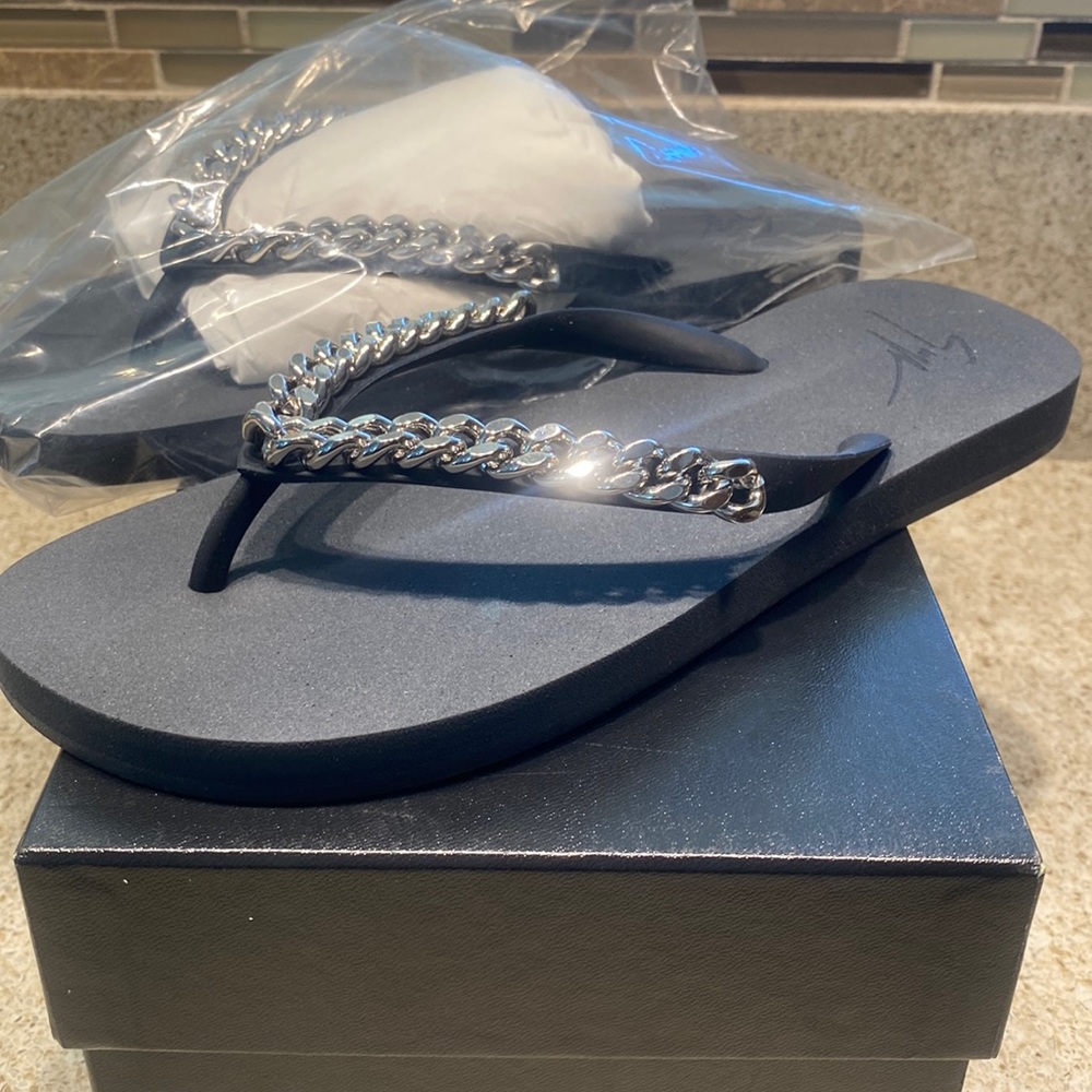Giusepe Zanotti Chain-Link Flip Flops